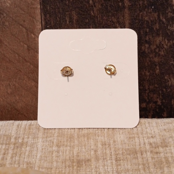 Gold Tone Cloisonne Enamel Earrings - Picture 9 of 9